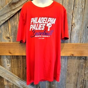 Philadelphia Phillies baseball shirt general merchandise L youth red performance
